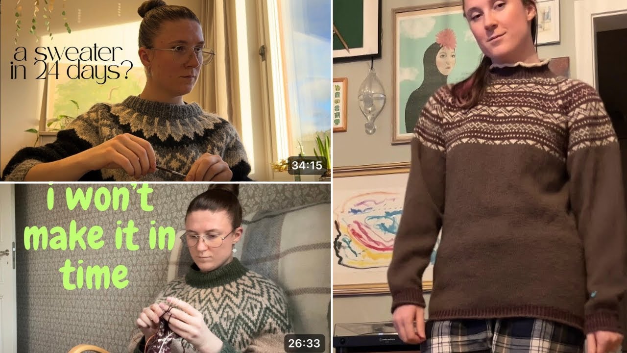 Finally finished my last Christmas present | Wanderer pullover project vlog 