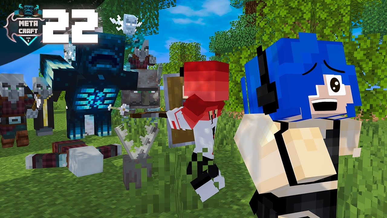 بیست دومین روز با رضا رفتیم رید و عارف گول زدم || Minecraft #22 (Metacraft)