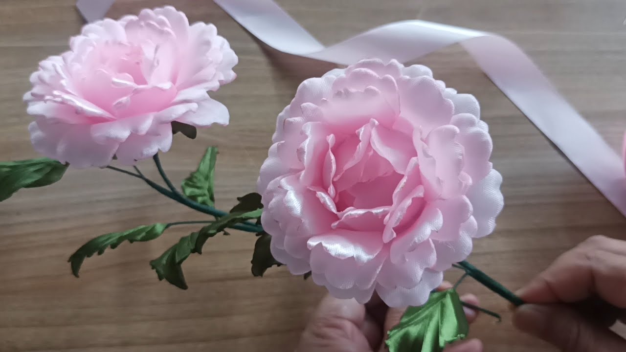 DIY || Satin Ribbon || Steps for making roses from satin ribbon