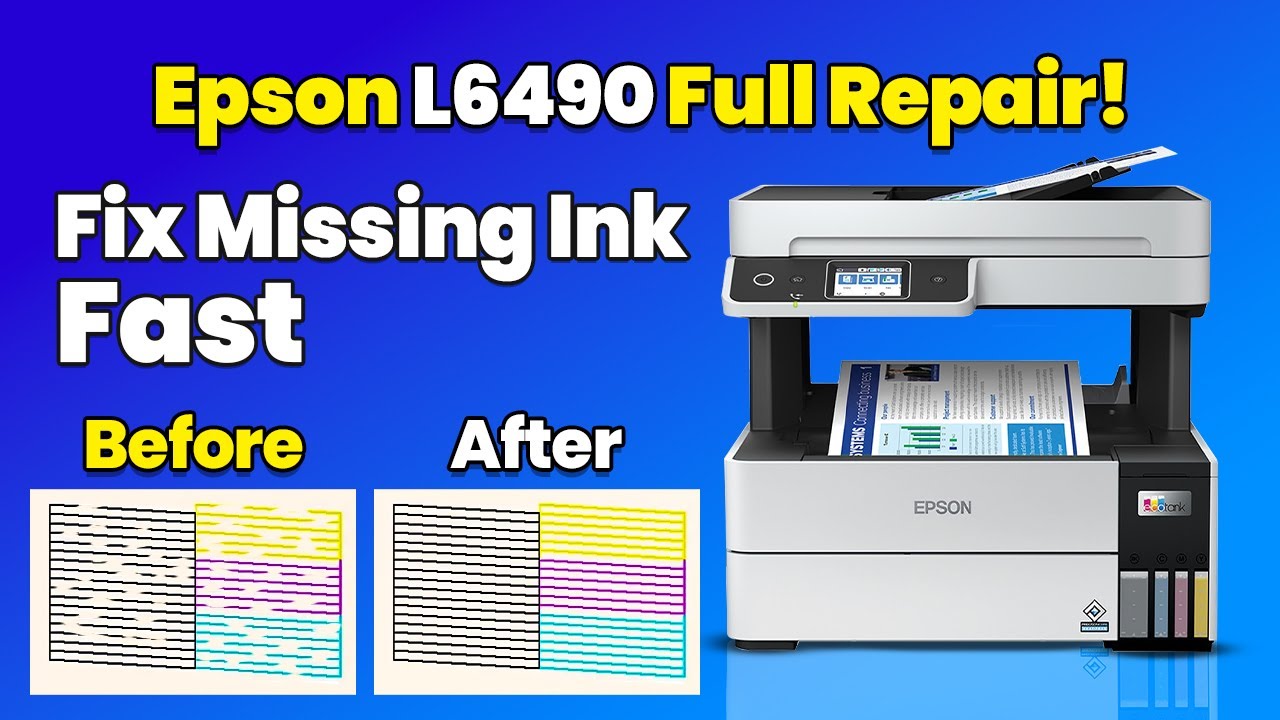 How to Fix Epson L6490 Missing Colors (Black & Yellow) – Full Repair Guide