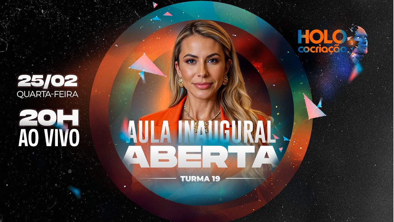 Aula inaugural aberta | Turma 19 Holo Cocriação | 25/02 às 20h | Elainne Ourives