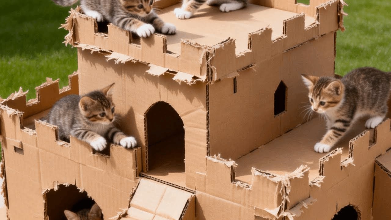 Little stray cats don’t love mansions; they prefer cardboard castles. #MyStoryWithStrayCats