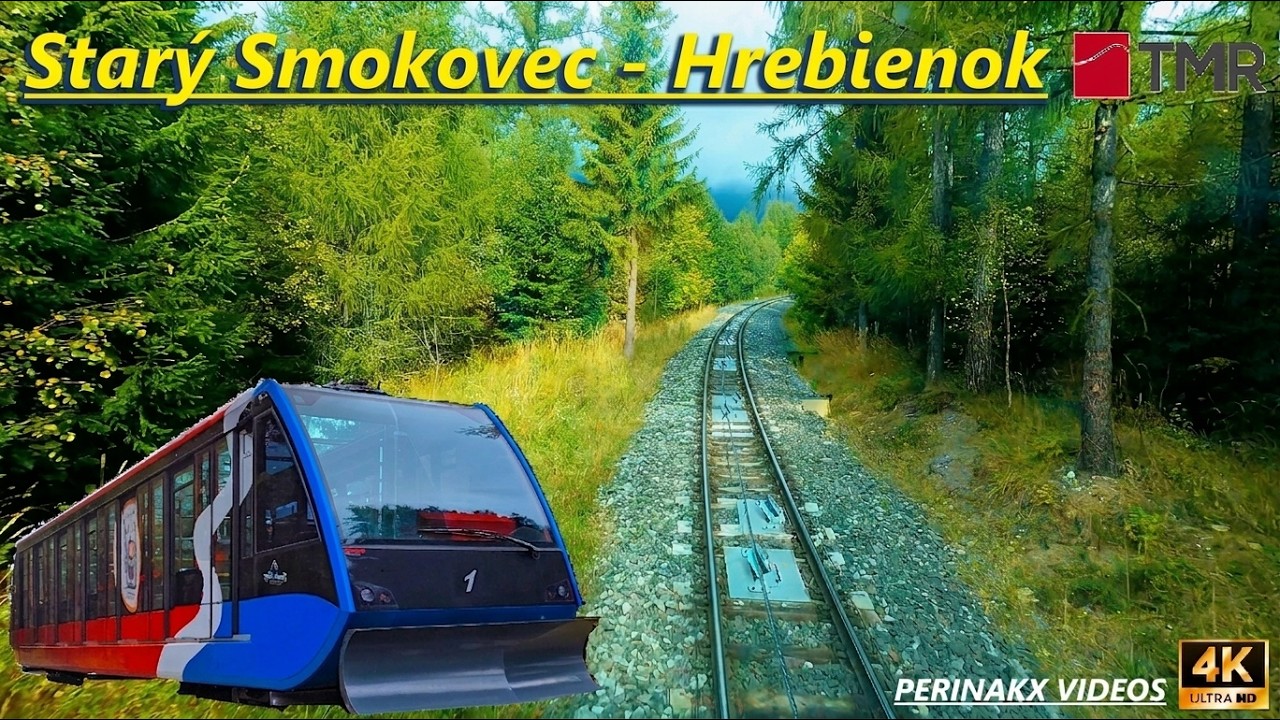4K Cabview ► Starý Smokovec – Hrebienok / Pozemná lanovka 🚋