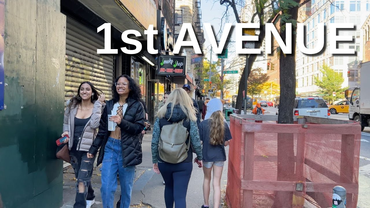 NEW YORK CITY Walking Tour [4K] - 1st AVENUE