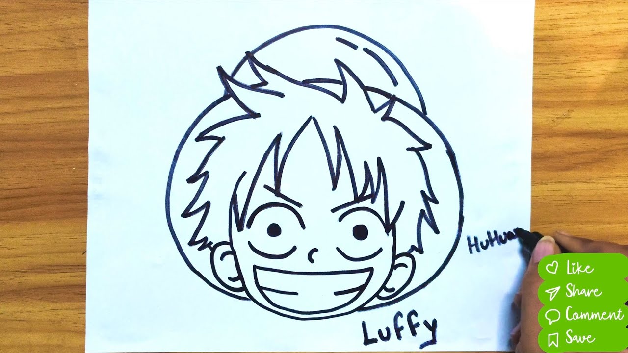 How to draw Monkey D. Luffy || Easy anime drawing 