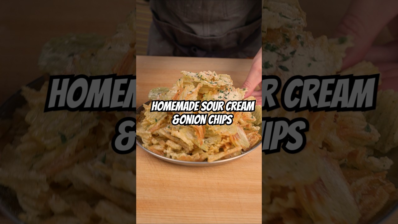 Homemade Sour cream &Onion Chips #shorts