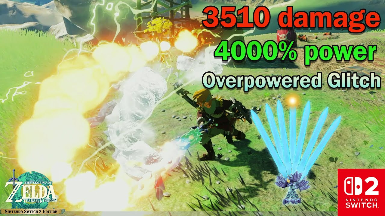 How to One-Shot Bosses – Crazy Weapon Stack (Zuggle) Glitch in Tears of the kingdom (Switch 2)