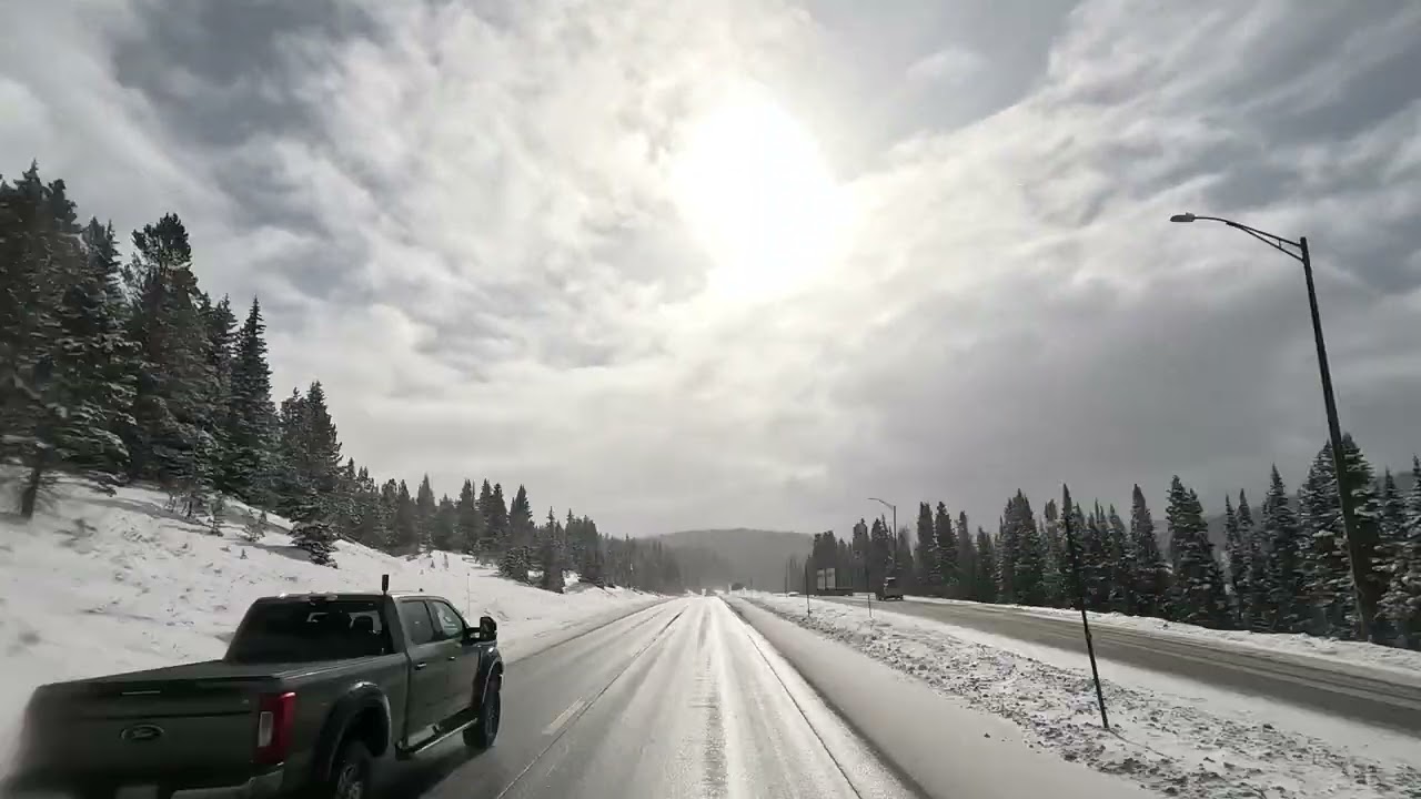 Driving across Rocky Mountains @ Colorado I-70 East [Returning to Denver] (November 2022) 🏔️