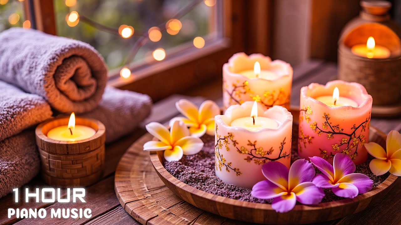 Relaxing Piano + Candle Ambience 🌙 Insomnia Relief, Reduce Stress & Depression