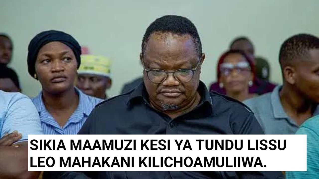 HAYA HAPA MAAMUZI KESI YA TUNDU LISSU LEO MGAWANYO WA MALI CHADEMA.