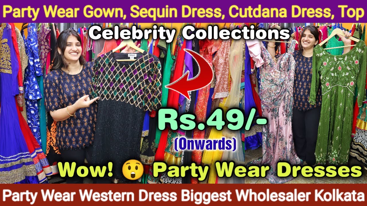 Party Wear Gowns, Sequin Dress, Cutdana Dress, Sequin Top, Ball Gowns Wholesaler in Kolkata