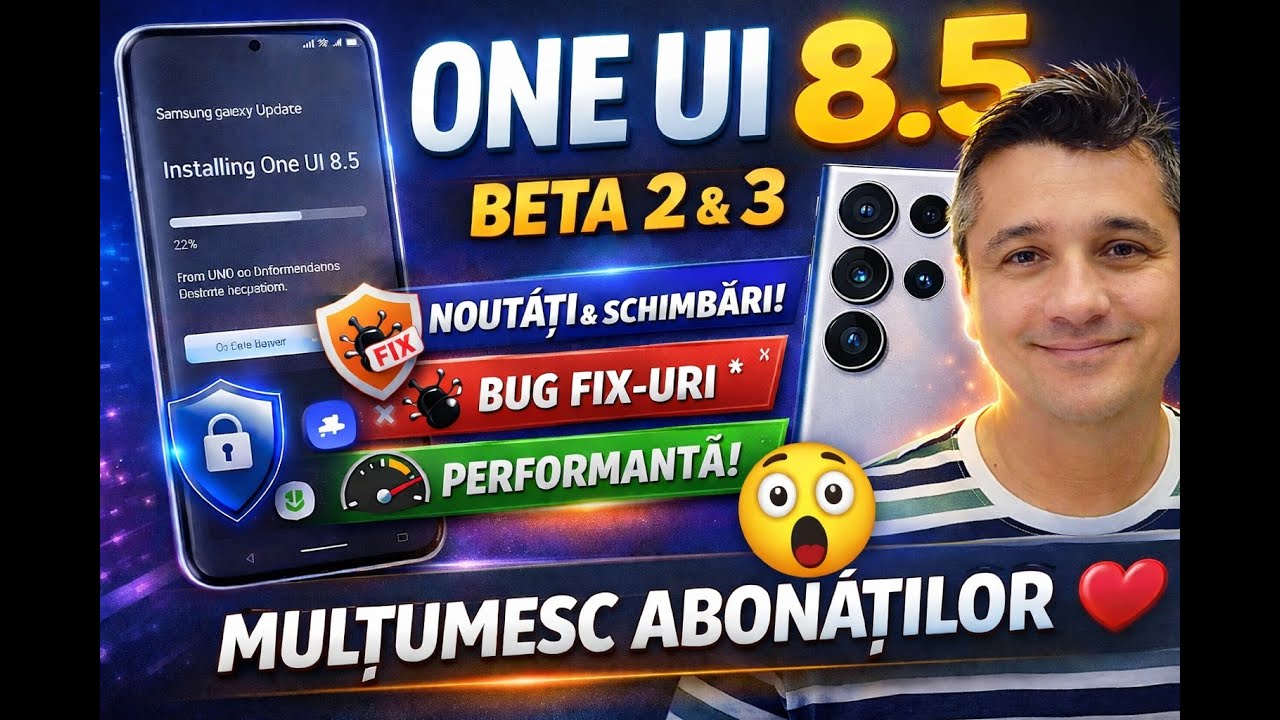 📱 🎥 One UI 8.5 Beta 2 & 3 &ndash; Detaliat: Totul despre noutăți, schimbări, bug-fix-uri  pe S25 Ultra!