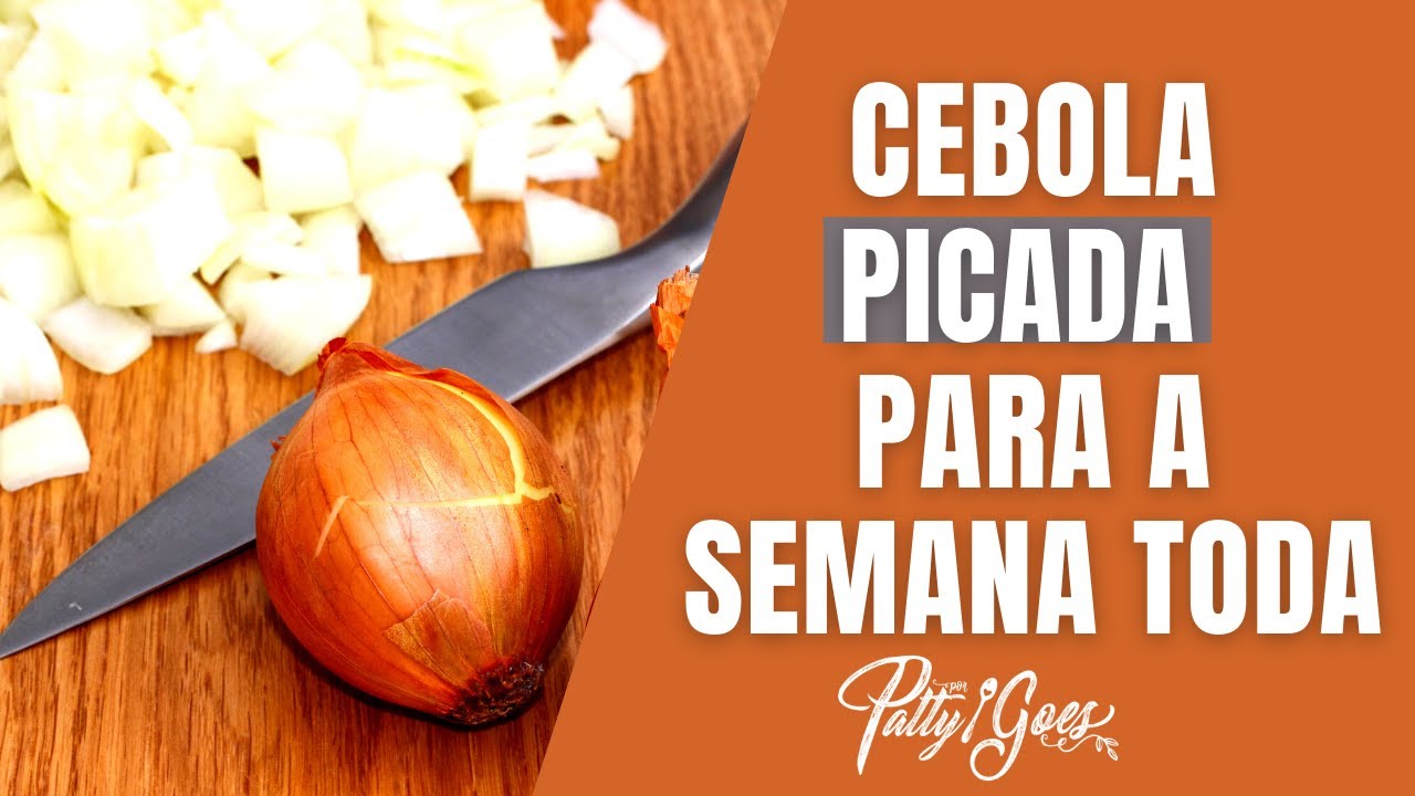 Cebola picada na geladeira para a semana toda! Quer?