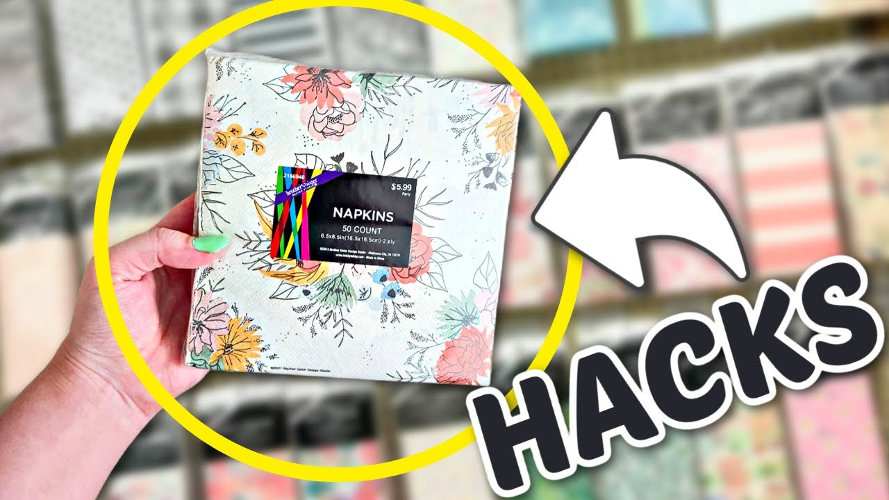 NAPKIN & TISSUE PAPER HACKS! Napkins Turned Into High-End Decor | (crafts you've gotta try!)