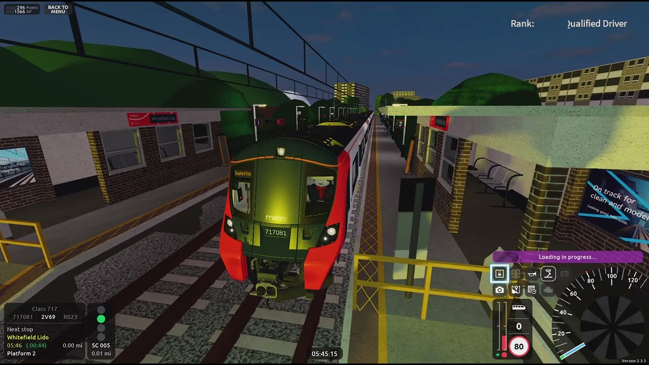 Stepford County Railway Metro Local Service 2V69 from Stepford UFC to Stepford Victoria