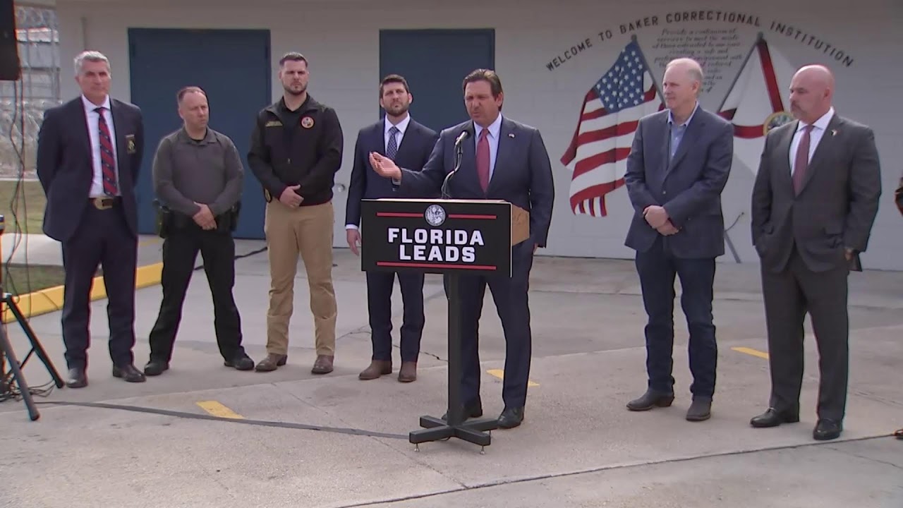 Gov. DeSantis holding news conference in Sanderson