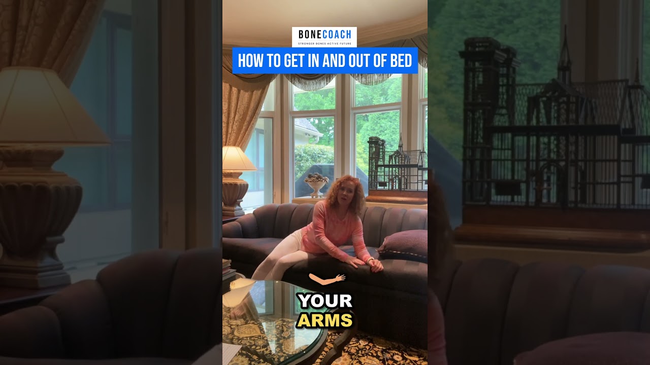 Getting Out of Bed With Osteoporosis/Osteopenia 💪🦴 #osteoporosis #lowerbodyworkout #spinemobility