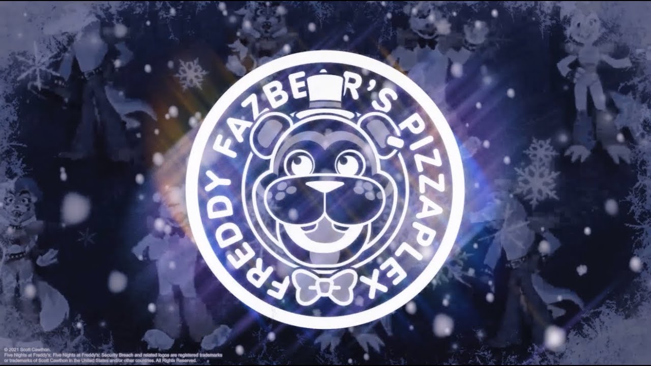 [CHRISTMAS]Security Breach Pizzaplex Screensaver With Ice Cave Music And Its An Hour And 49 Minutes