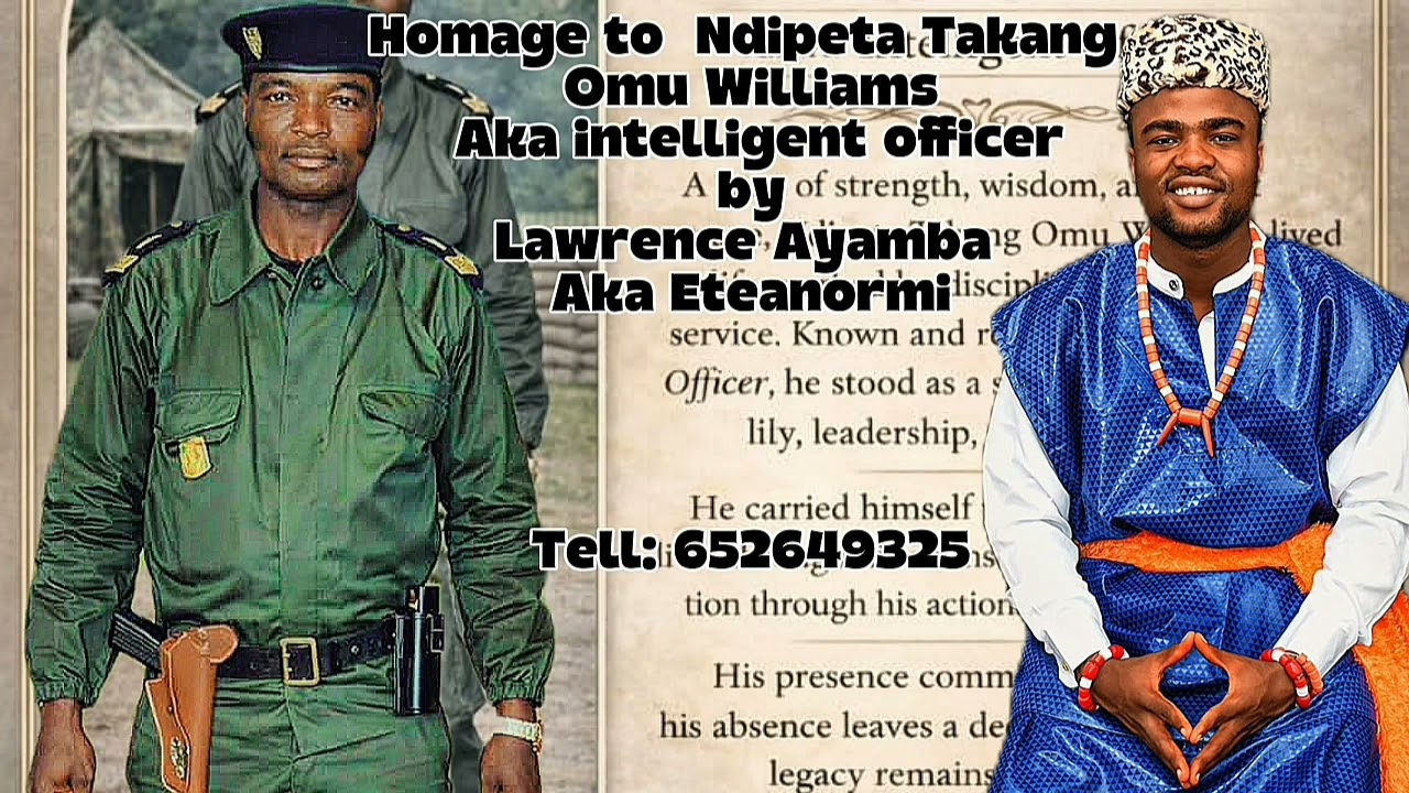 Lawrence Ayamba Homage to Mr Ndipeta Takang omu Williams Aka intelligent officer ..#manyu culture 