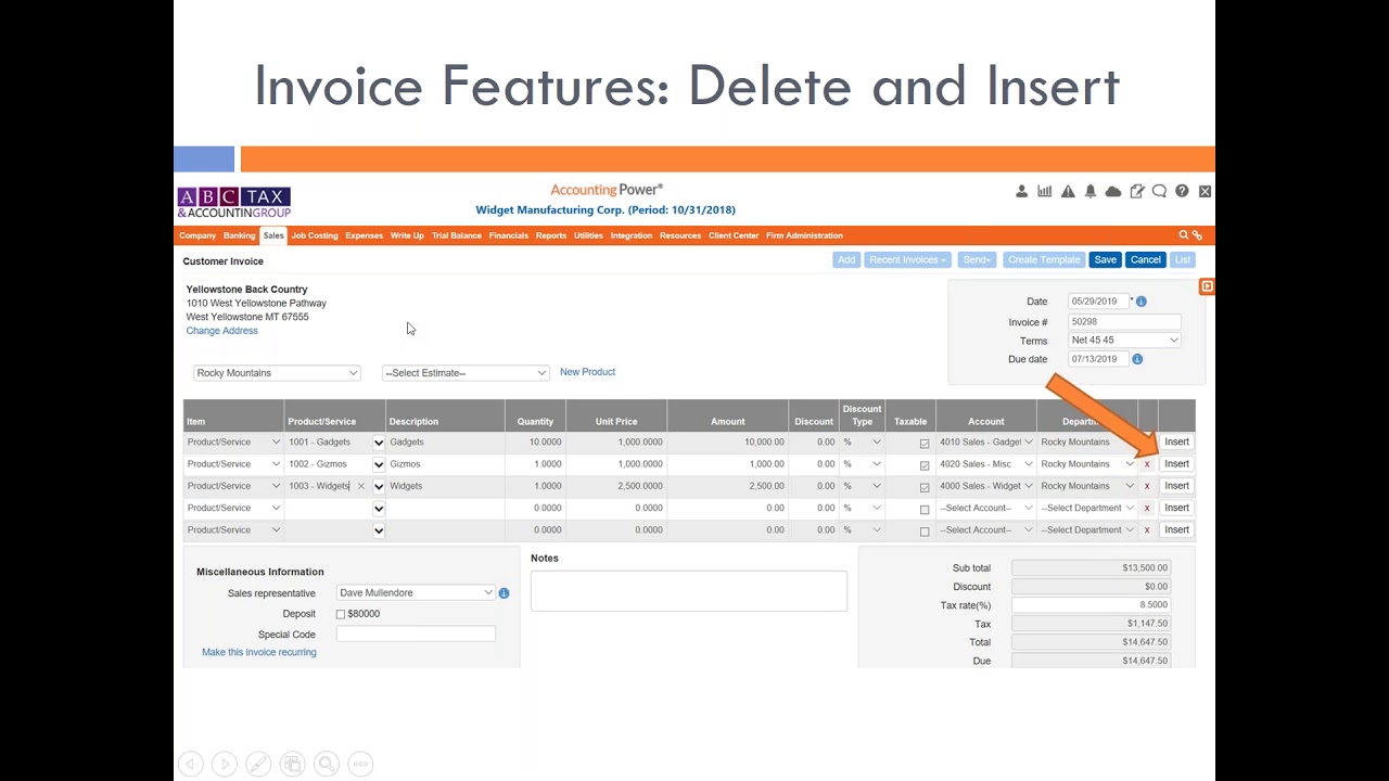 Client Bookkeeping in Accounting Power Sales