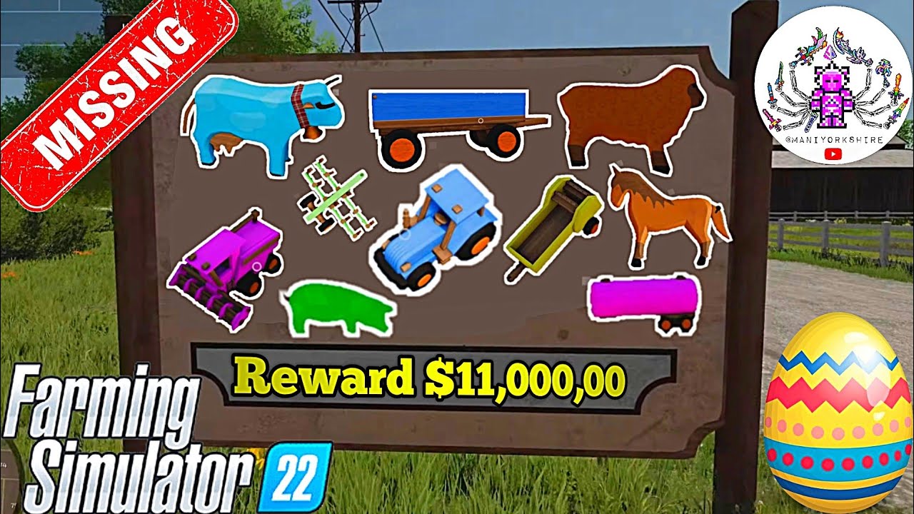 FS22 all Easter Eggs Locations 100 Wooden Toys Collectibles Farming Simulator 22
