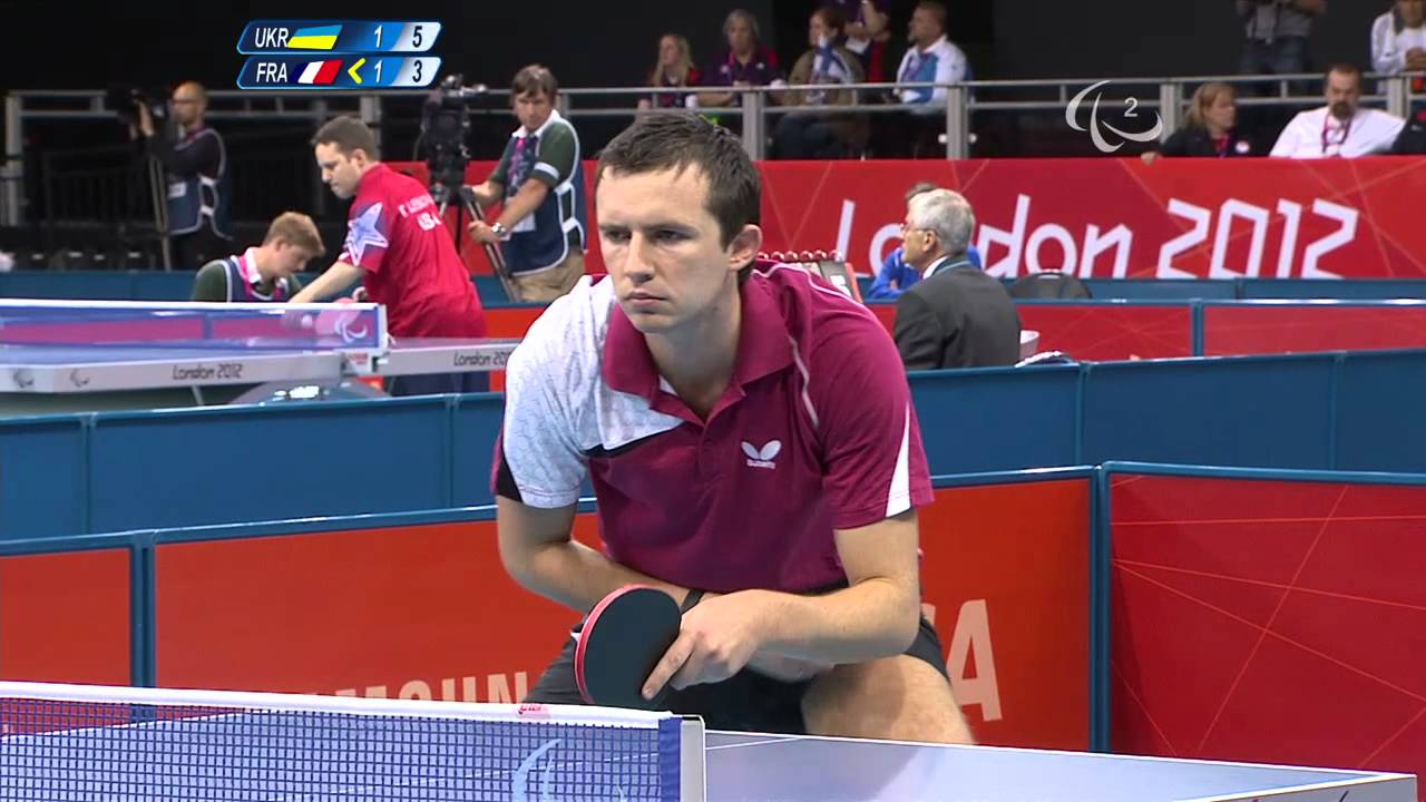 Table Tennis - FRA vs UKR - Men's Singles - Class 9 Group A - London 2012 Paralympic Games