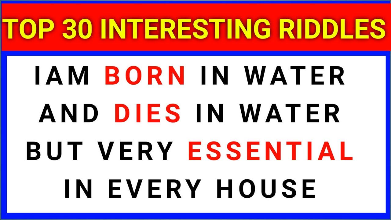 I Think You Can't Answer This Riddles