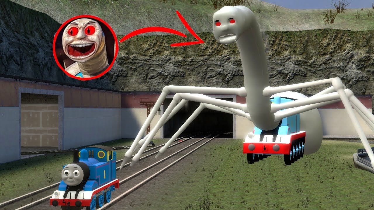Building a Thomas Train Chased By Cursed Thomas and Friends Family in Garry's Mod!!