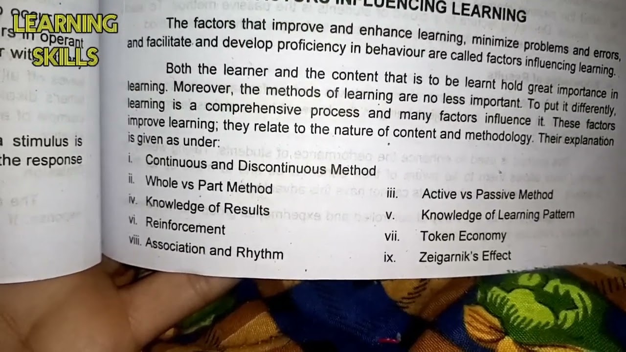 Factor Influencing Learning