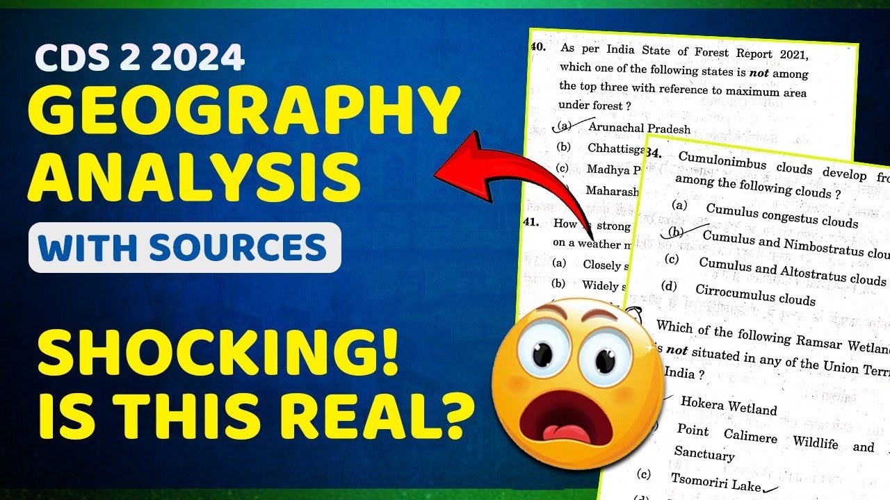 The Era of PYQs⚡ | CDS II 2024 | Geography Analysis with Sources | #facetsofupsc