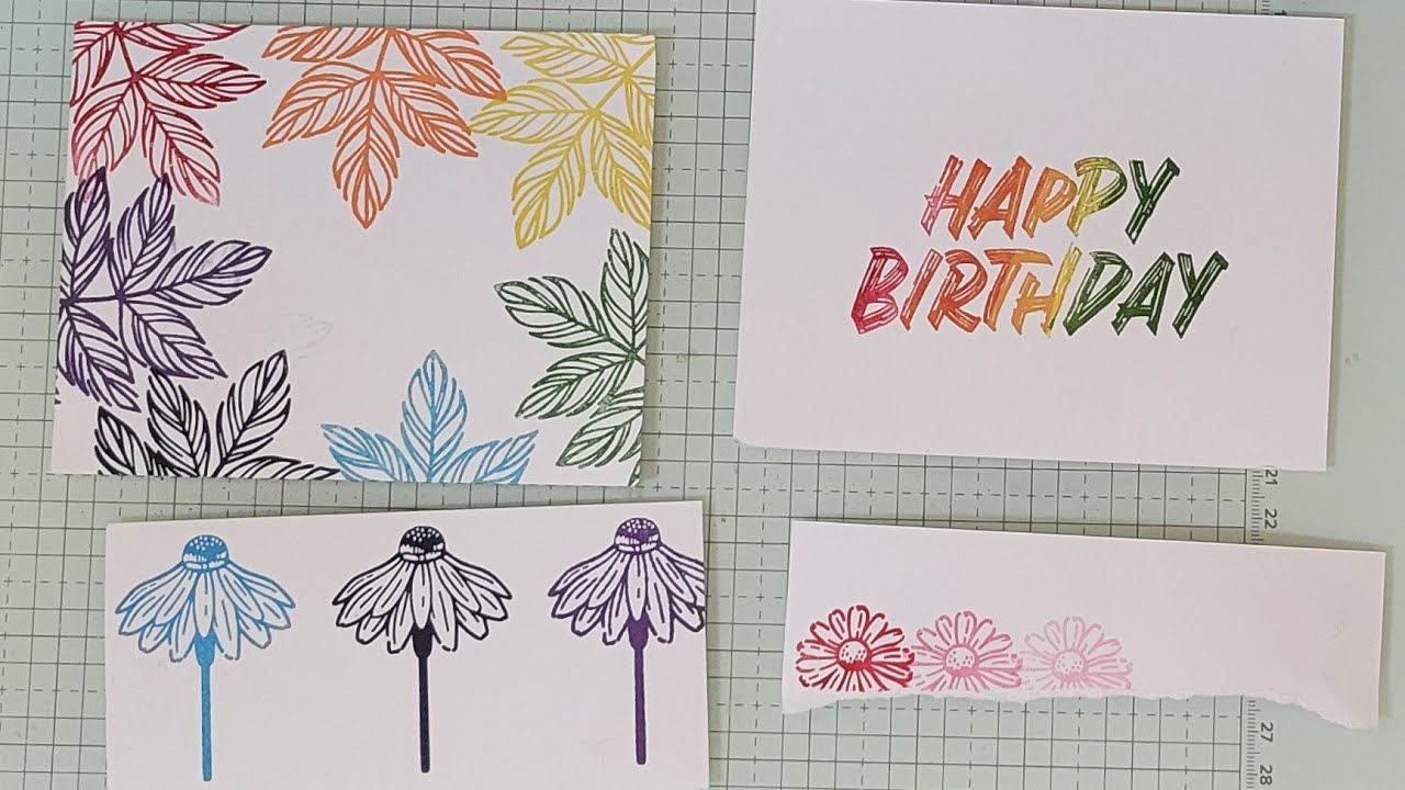 Technique of the week - - - - Rainbow stamping
