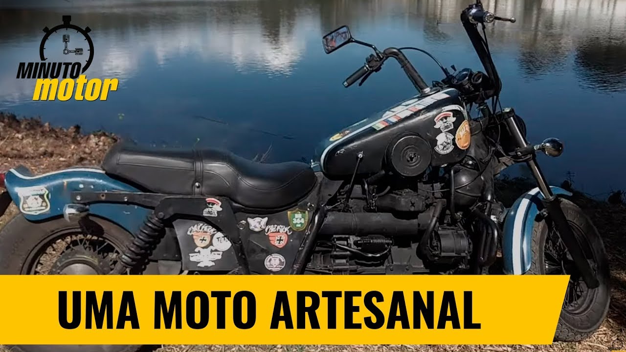 Moto artesanal rodou 150 mil km com motor Ford | Minuto Motor
