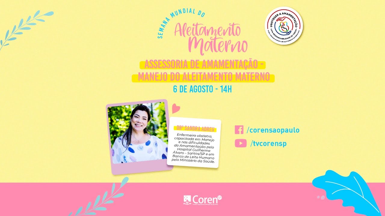 CURSO: ASSESSORIA DE AMAMENTAÇÃO - MANEJO DO ALEITAMENTO MATERNO
