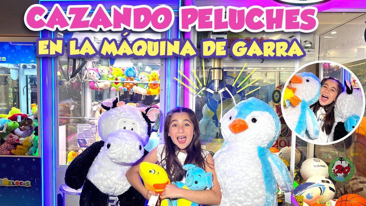 CAZANDO PELUCHES EN MÁQUINAS DE GARRA !  #laracampos #24horas