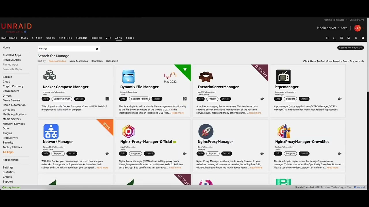 Ciekawe aplikacje w systemie Unraid: Dynamix File Manager