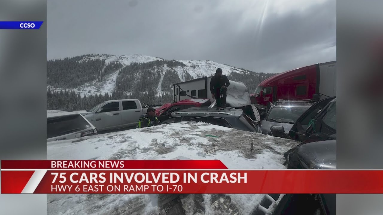 At least 75 vehicles involved in major crash on I-70 near Loveland Pass