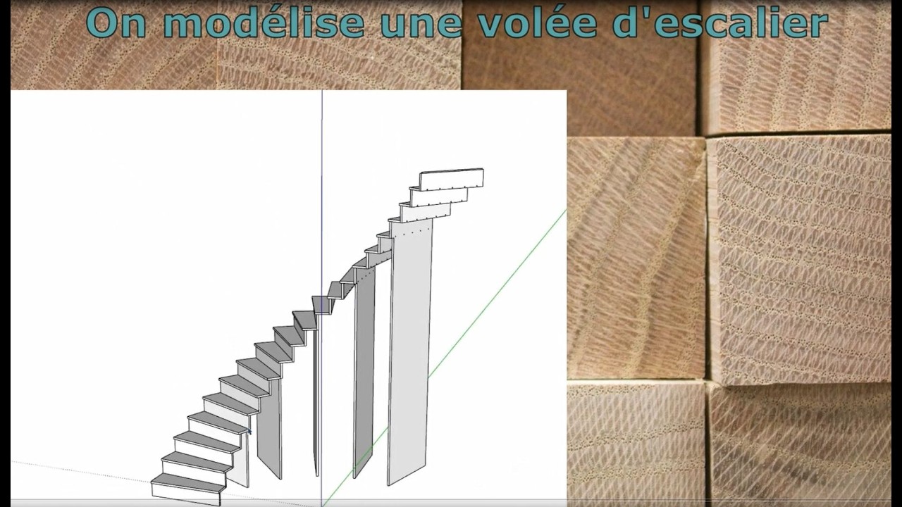 On modélise un escalier