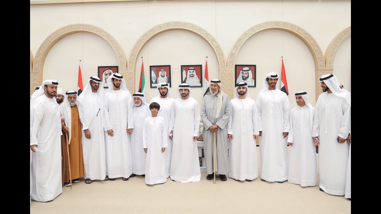 حمدان بن محمد يحضر أفراح بن مجرن العامري بالعين