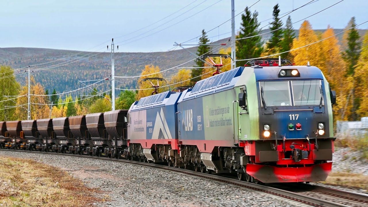 Autumn on the Swedish Railway part 27 - Trains in Gällivare