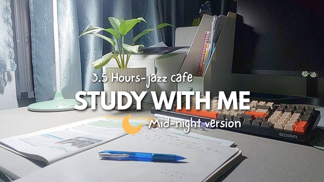 Study With Me 🍵 Cafe Jazz 🎷 | 210 Minutes Pomodoro | Reika