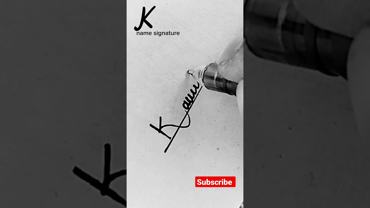 Amazing signature for letter K #signature #sign #vairalshort #namedesign