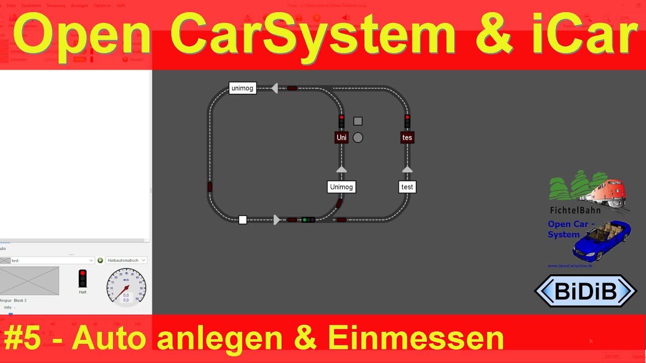 Steuerung Open-CarSystem mit iCar #5 | Anlegen eines Autos & Geschwindigkeitsmessung