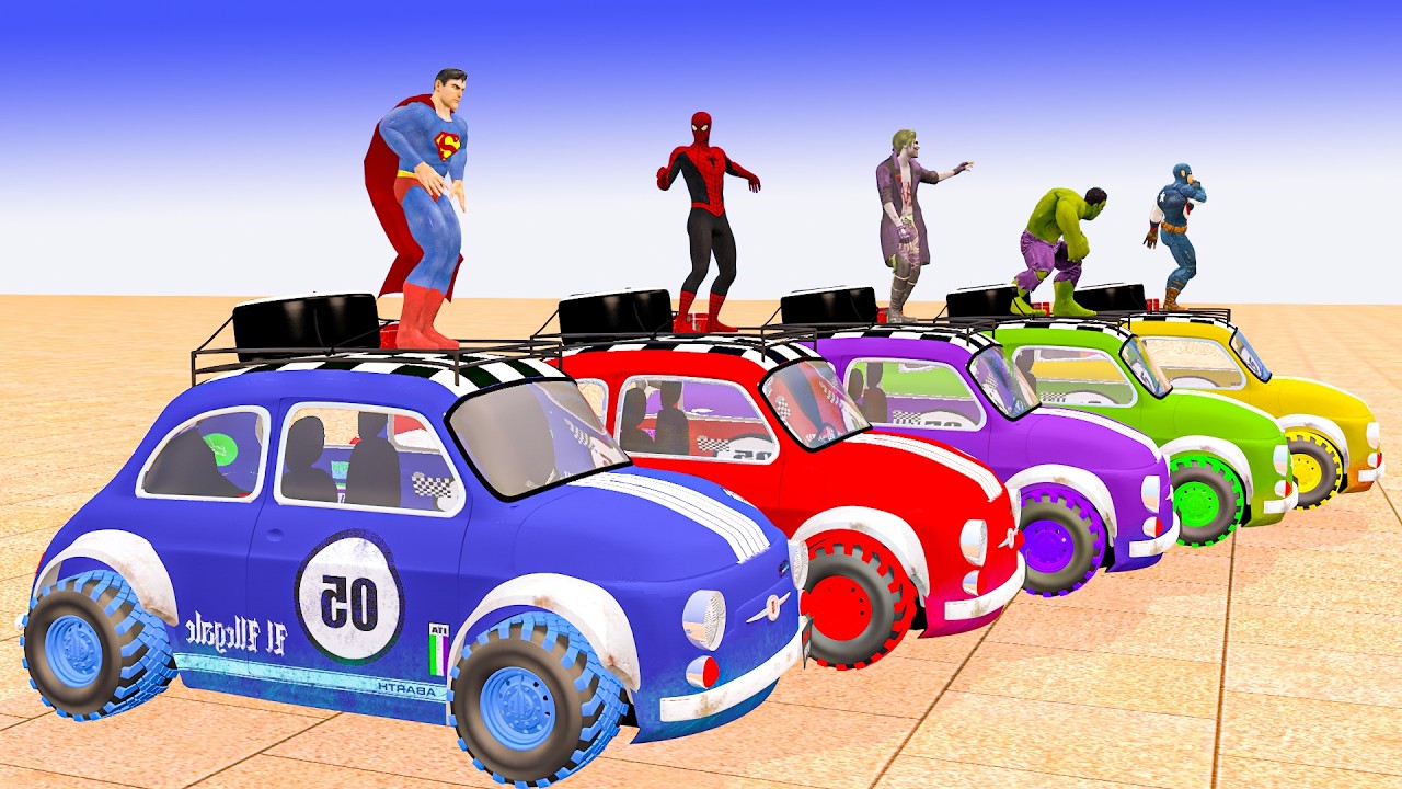 Long Slide Game With Cow Elephant Gorilla Hippopotamus Tiger - 3d Animal Game - Funny 3d Animals