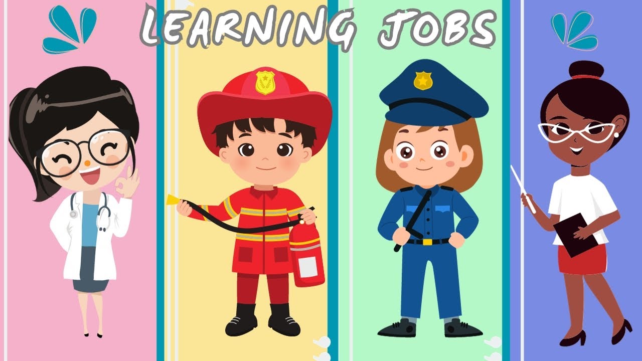 LEARNING about JOBS !🌟 VOCABULARY JOBS for KIDS!