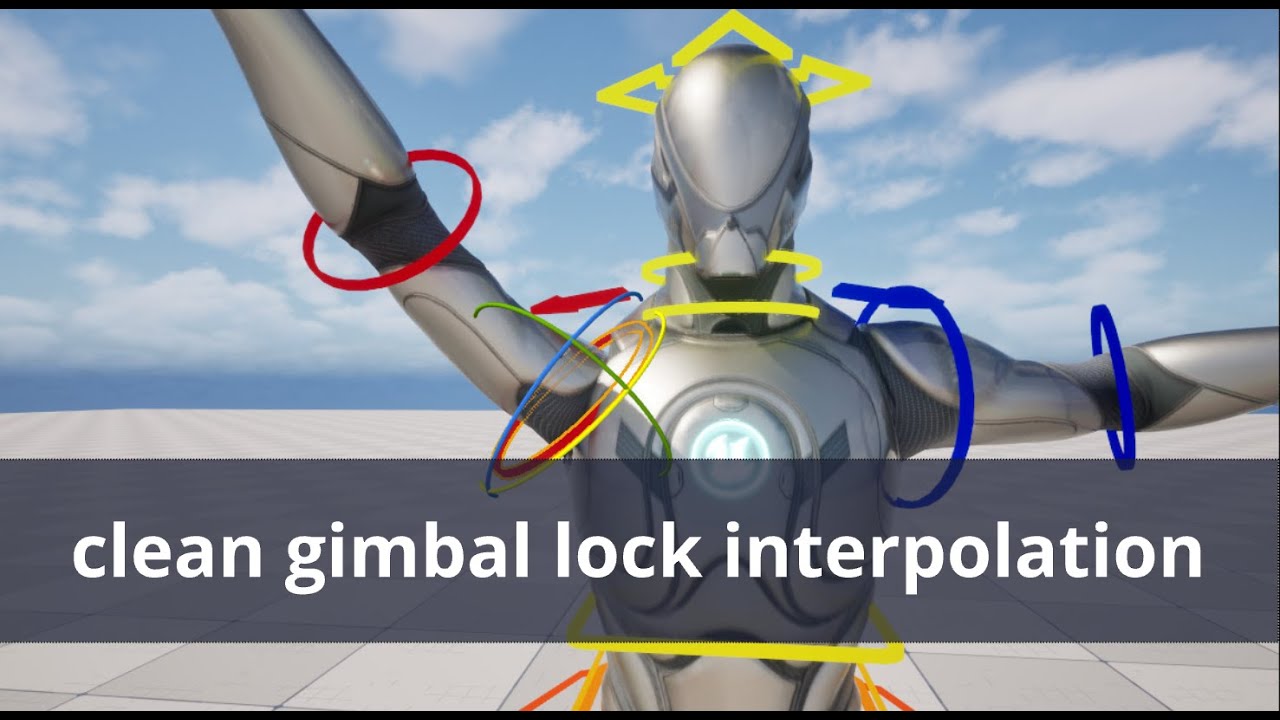 fixing control rig gimbal lock with a baked null in UE5