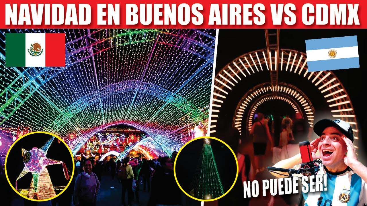 NAVIDAD en BUENOS AIRES VS NAVIDAD en CDMX mx | PASEO NAVIDEÑO!!🎄