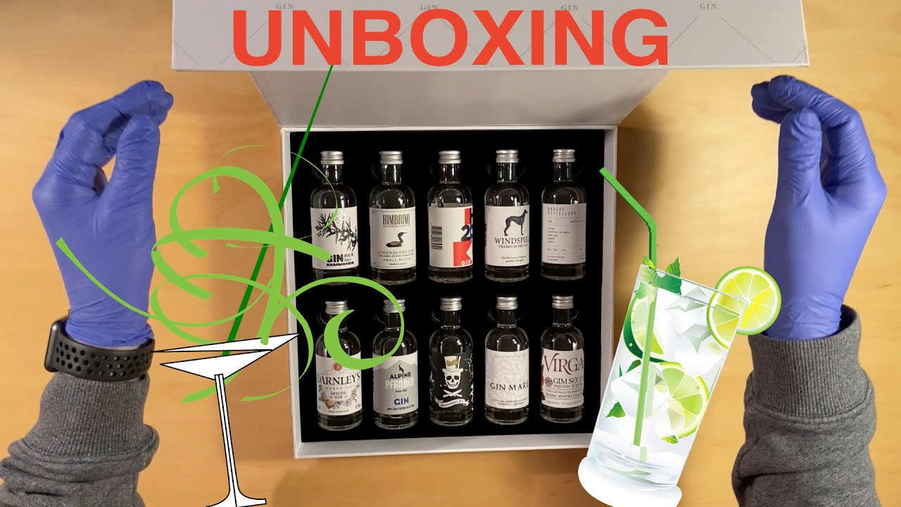 The Gin Box Tasting Set | UNBOXING | ASMR | NO TALKING