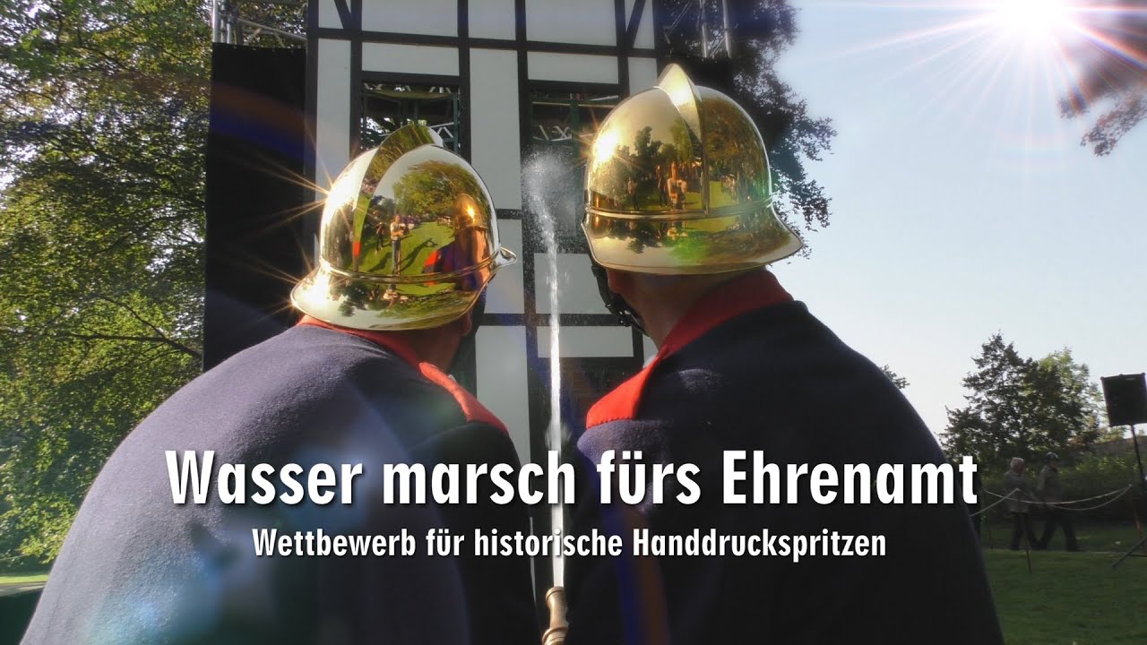 Wasser marsch fürs Ehrenamt  - Feuerwehren Lünen und Selm - historisch - Handdruckspritzen