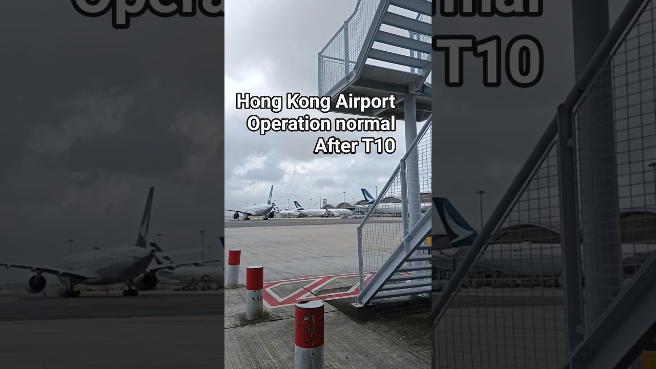 Hong Kong Airport after Typhon 