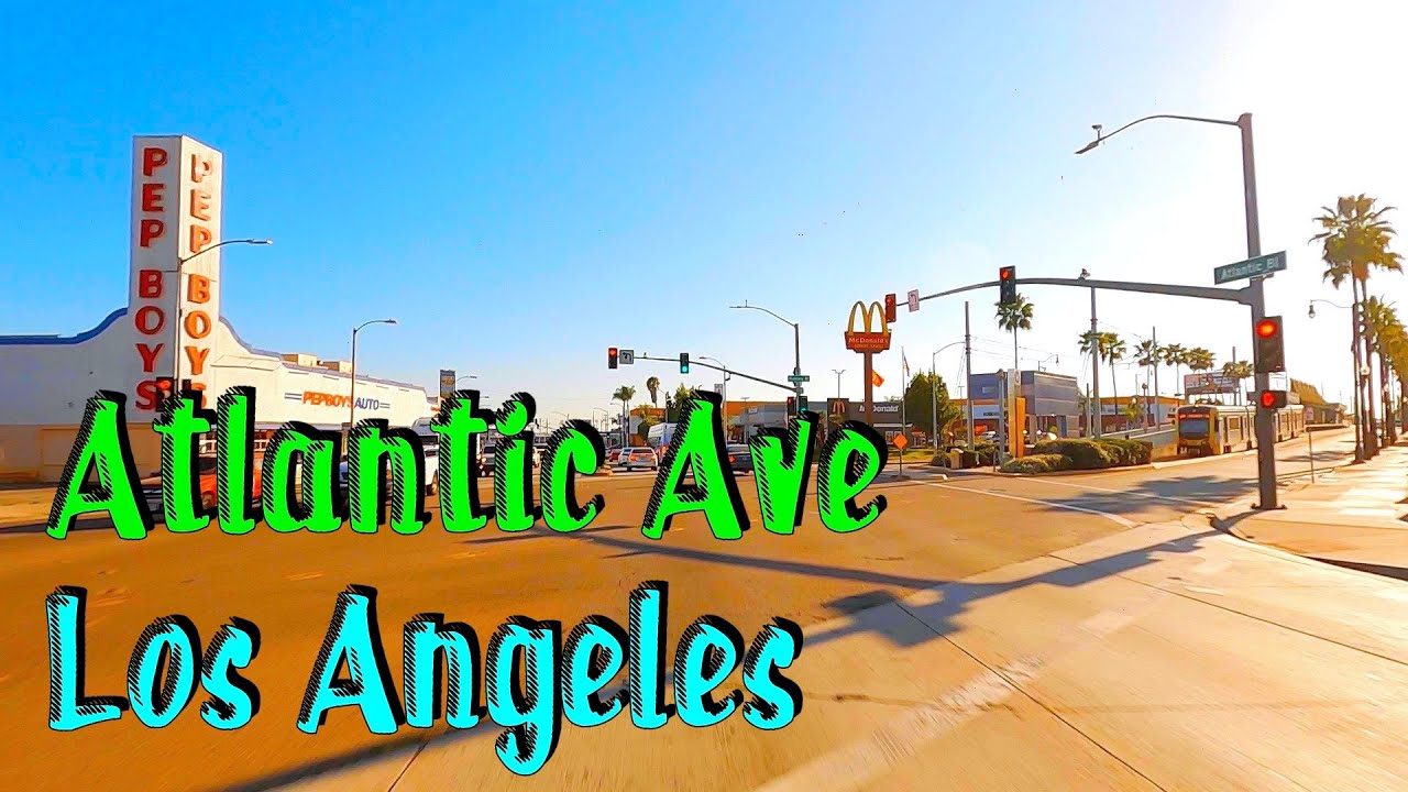 Atlantic Ave, East LA to Long Beach! Los Angeles Street Drive Tours. HD
